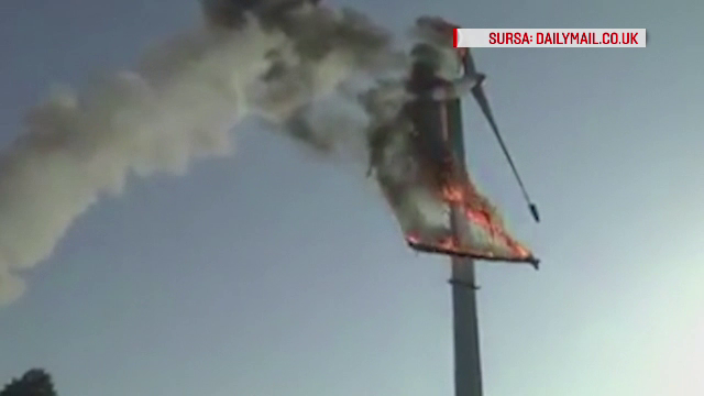 incendiu la o turbina eoliana