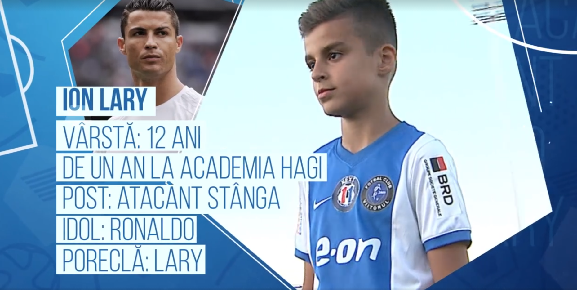 Campionii viitorului | Are sansa de a se lansa la echipa lui Hagi, dar vrea sa ajunga la nivelul lui Ronaldo. Pustiul cu care Romania merge la Cupa Natiunilor Danone