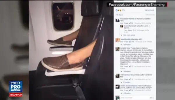 S-a intors cu capul in jos si a inceput sa faca yoga. Ipostaza in care a fost filmata o femeie in avion. VIDEO
