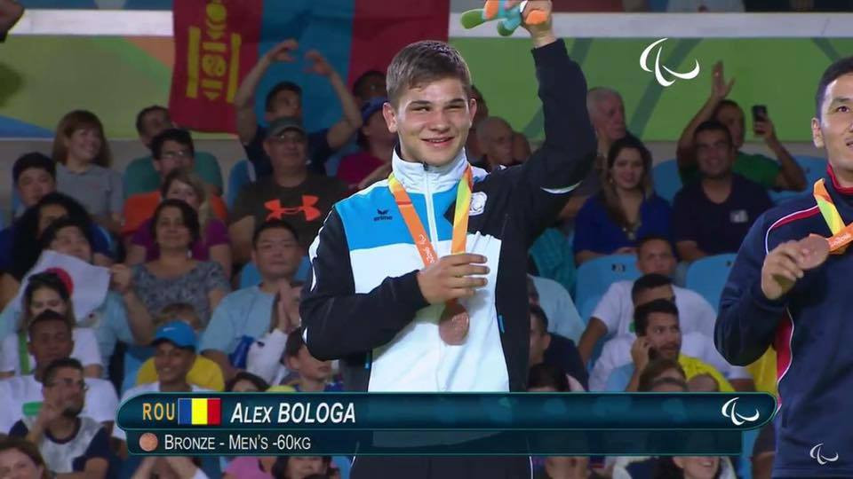 Judoka Alex Bologa, complet nevazator, a castigat medalia de bronz la Jocurile Paralimpice de la Rio