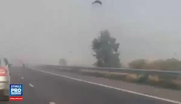 Incendiu autostrada Bucuresti - Pitesti
