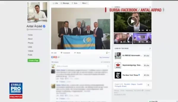 Reactia MAE dupa ce ambasadorul SUA a aparut cu steagul secuiesc in mana: Am transmis ca pot exista sensibilitati