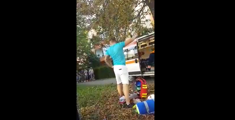 Tata si fiica injunghiati intr-un parc din Cugir, barbatul a murit la spital. Suspectul a fost arestat preventiv