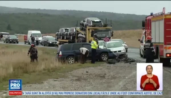 Patru accidente intr-o singura zi, pe acelasi drum din Brasov. O femeie de 64 de ani si-a pierdut viata