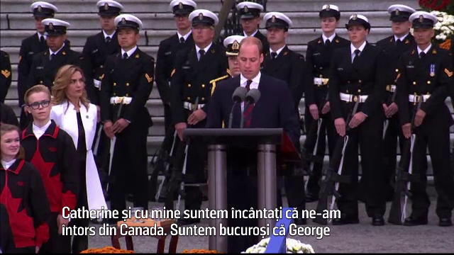 Ducele si ducesa de Cambridge, vizita oficiala in Canada. Printul George a uitat sa il salute pe premierul Trudeau