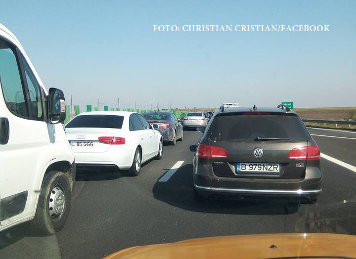 Accident pe Autostrada Soarelui. Un sens de mers este complet blocat