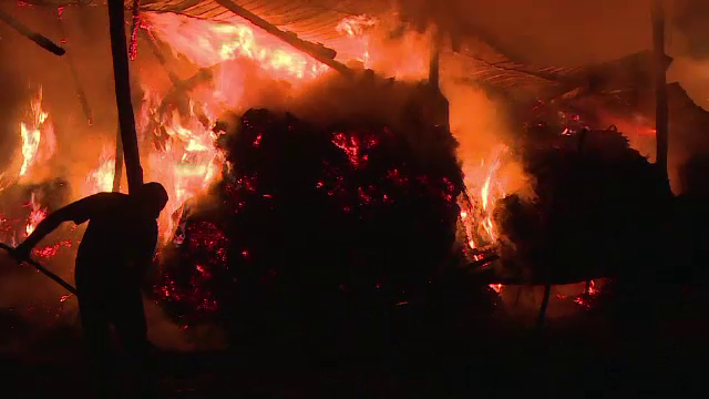 Incendiu puternic in Vaslui, extins pe patru hectare. Proprietarii suspecteaza ca flacarile au fost puse intentionat