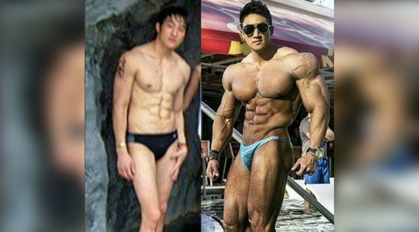 Transformarea fabuloasa a lui "Arnold din Coreea". Cum arata acest colos inainte sa se apuce de bodybuilding