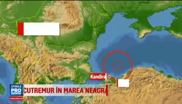 Cutremur puternic, de 5,3 pe Richter, in Marea Neagra, sambata dimineata. Seismul s-a produs la adancimea de 10 kilometri
