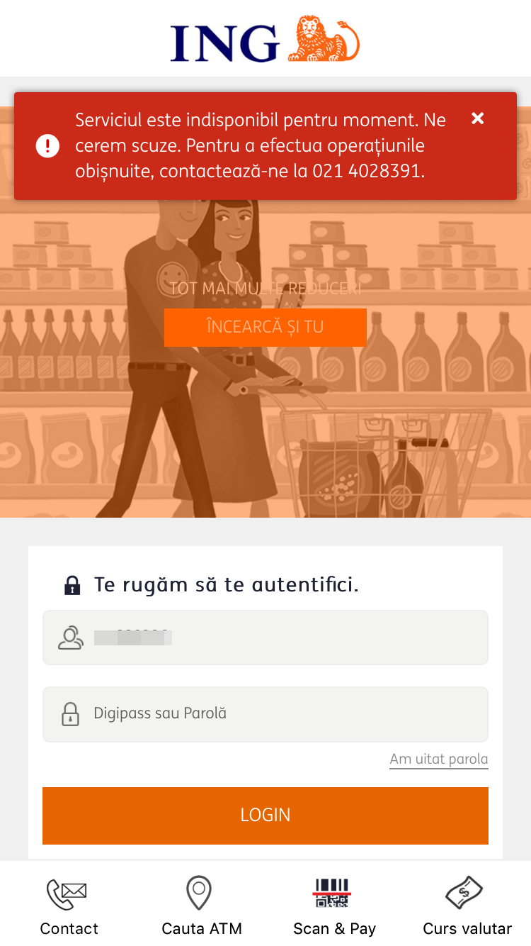 Posesorii de carduri ING Romania au avut din nou probleme. Sistemul online HomeBank nu a putut fi accesat