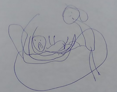 Doi parinti au ajuns in stare de soc dupa ce s-au uitat pe acest desen gasit in ghiozdanul fetitei lor. Ce reprezinta de fapt