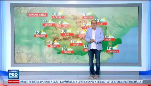 Vreme schimbatoare cu vant intens in cea mai mare parte a tarii. La munte se anunta ninsoare si viscol