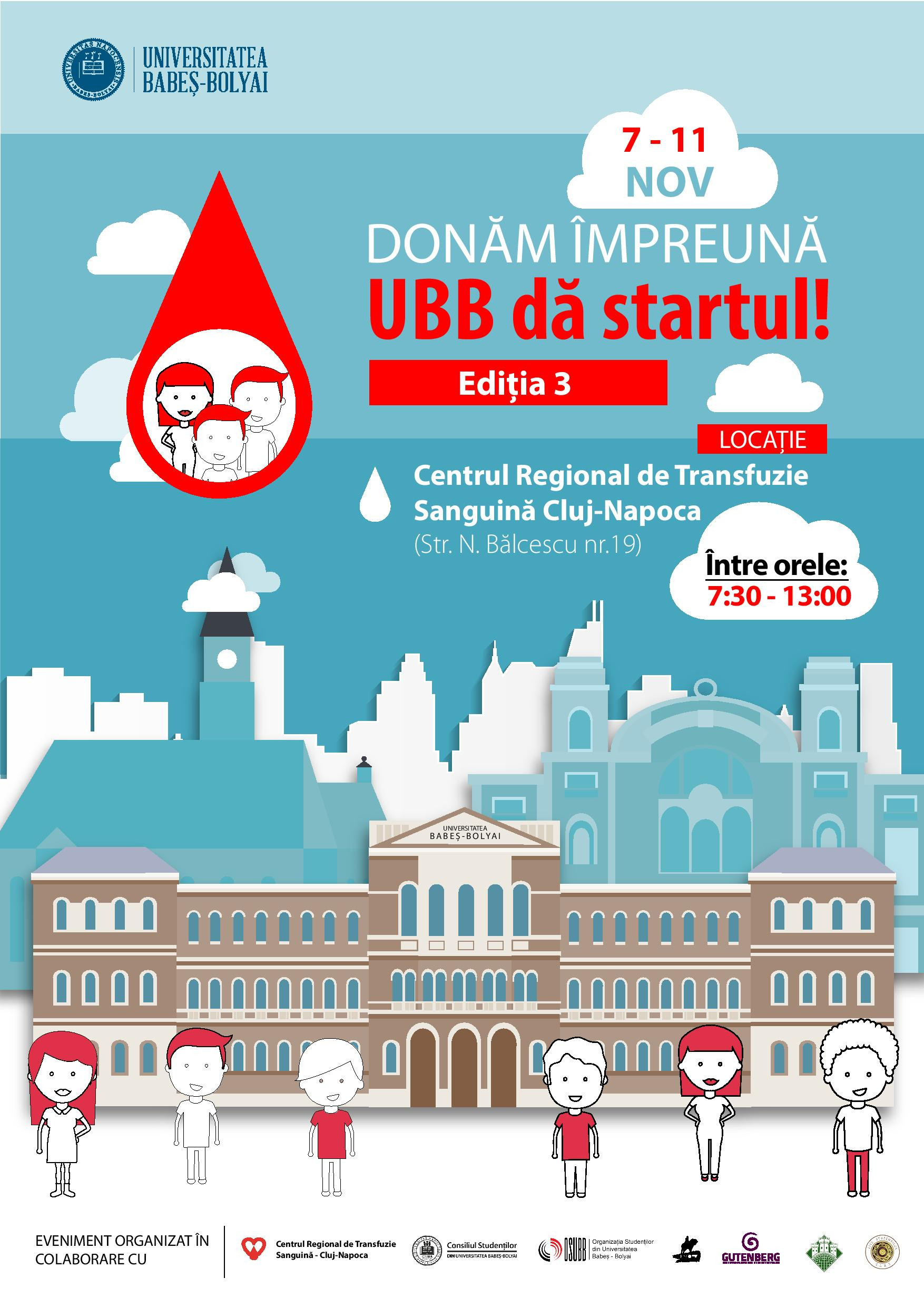 Campania „Donam impreuna, UBB da startul!” a ajuns la cea de-a 3-a editie