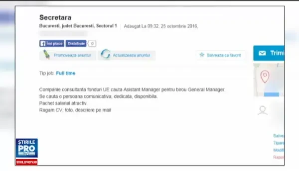 Vreau sa mai avem o discutie legata de sex. Prin ce trec sute de femei din Romania, atunci cand cauta sa se angajeze