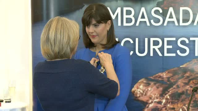 Laura Codruta Kovesi a fost decorata cu titlul de Comandor al Ordinului Steaua Polara