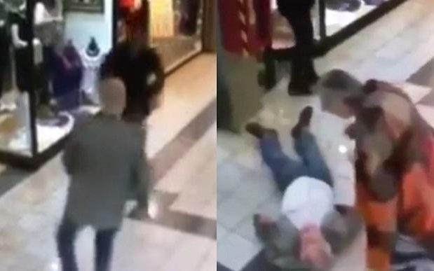 Momentul in care un pensionar opreste un hot intr-un mall din Chile, riscandu-si viata. Batranul a devenit un erou. VIDEO
