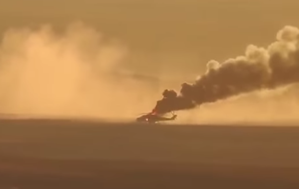 Statul Islamic anunta ca a distrus un elicopter rus in centrul Siriei. Observatorul pentru Drepturile Omului confirma. VIDEO