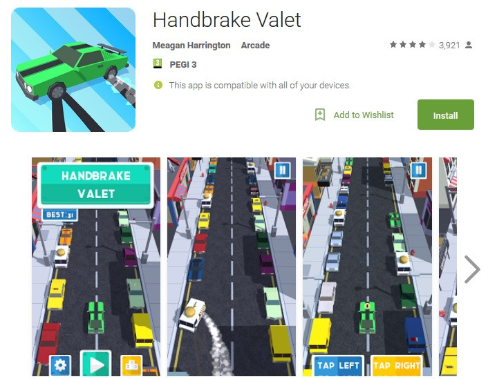 iLikeIT are 2 propuneri la "jocul saptamanii", ambele cu masini si gratuite: Handbrake Valet si Smashy Cars
