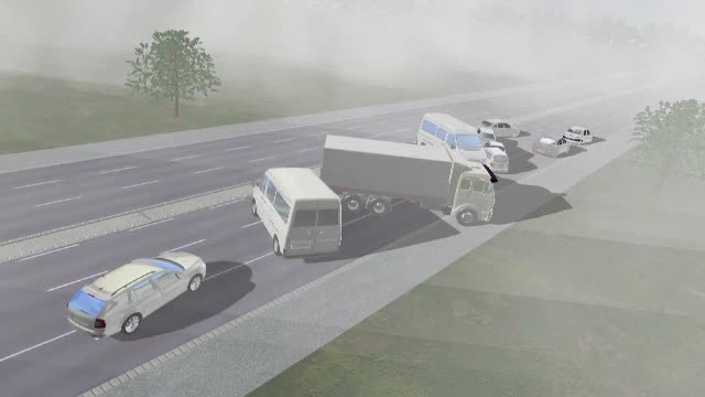 ANIMATIE GRAFICA. Cum s-a produs tragedia de pe A2. Sofer: "Se auzeau bubuituri si am crezut ca nu mai apuc sa ies de acolo"