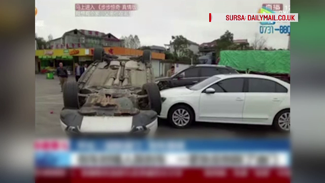 Ce se intampla atunci cand o soferita din China confunda frana cu acceleratia. Sotul ar fi fost de vina