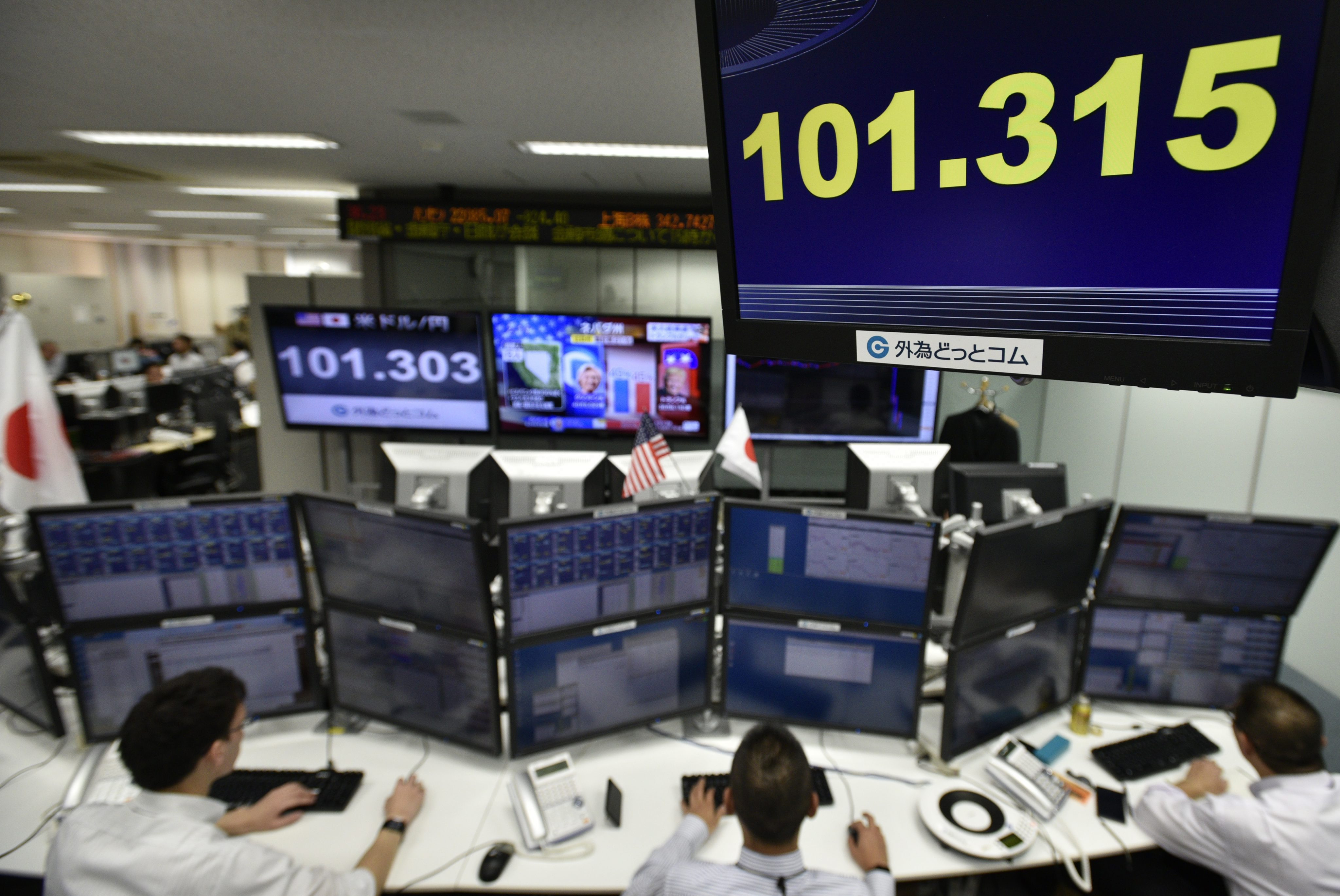 Victoriile lui Trump au provocat cea mai mare scadere pe burse de la 9/11 incoace. Cu cat s-a depreciat dolarul