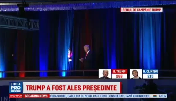 DONALD TRUMP a fost ales presedintele SUA. Hillary Clinton l-a sunat si l-a felicitat