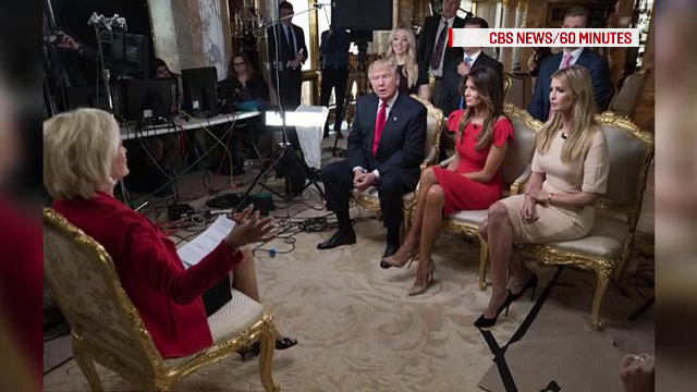 "Prima familie a Americii", alaturi de Donald Trump, la interviul CBS. Ce spune presedintele ales despre familia Clinton