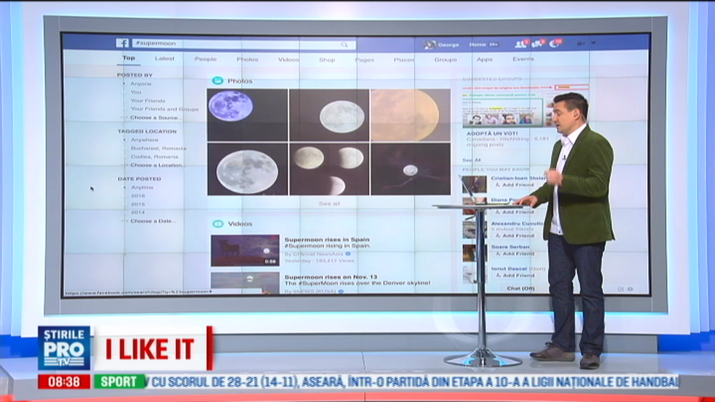 ILikeIT. Super Luna s-a vazut cel mai bine pe internet. Instantanee spectaculoase surprinse de pasionati