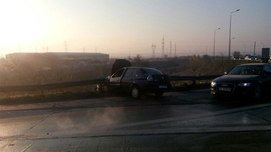 Accident in lant pe A2