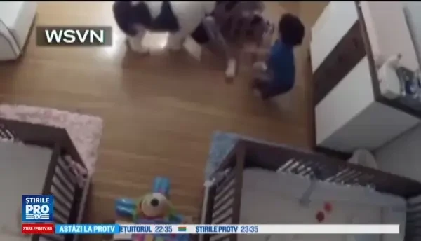 Si-a salvat fratiorul mai mic in ultima clipa. Un pusti de noua ani a dat dovada de o viteza de reactie excelenta