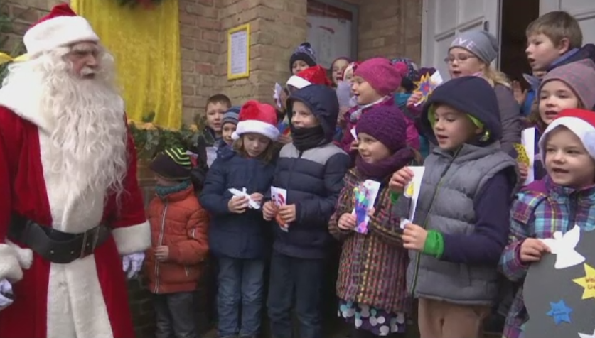 Au inceput pregatirile pentru sarbatorile de iarna. Mos Craciun a facut o vizita timpurie in Germania