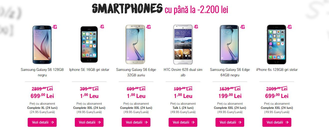 Smartphone-uri la 1 leu sau reduse cu 2200 de lei de Black Friday