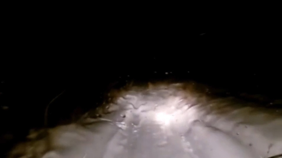 Spaima traita de un sofer din Rusia cand o silueta misterioasa si-a facut aparitia. VIDEO cu incidentul