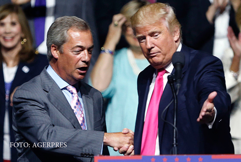 Donald Trump l-ar vrea pe Nigel Farage alaturi de el, ca ambasador al Marii Britanii. Reactia guvernului de la Londra