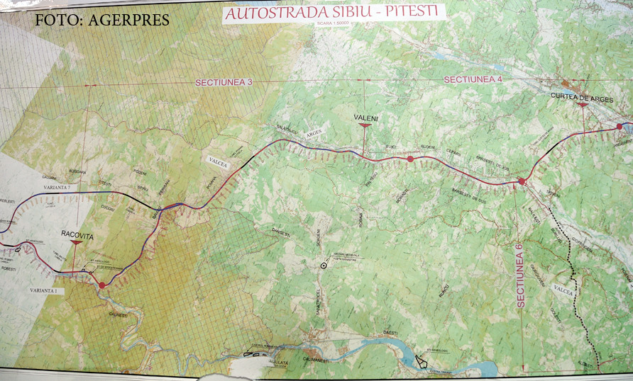 traseu autostrada Sibiu-Pitesti