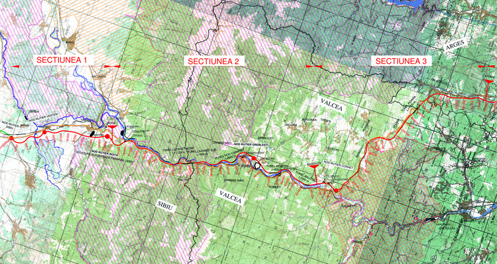 traseu autostrada Sibiu-Pitesti