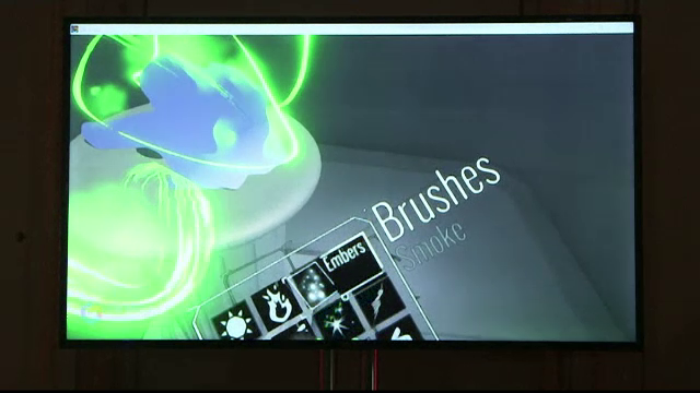 Artistii londonezi au inceput sa "picteze" din telecomanda, pe un ecran, intr-un format 3D. "Poti ignora legile fizicii"