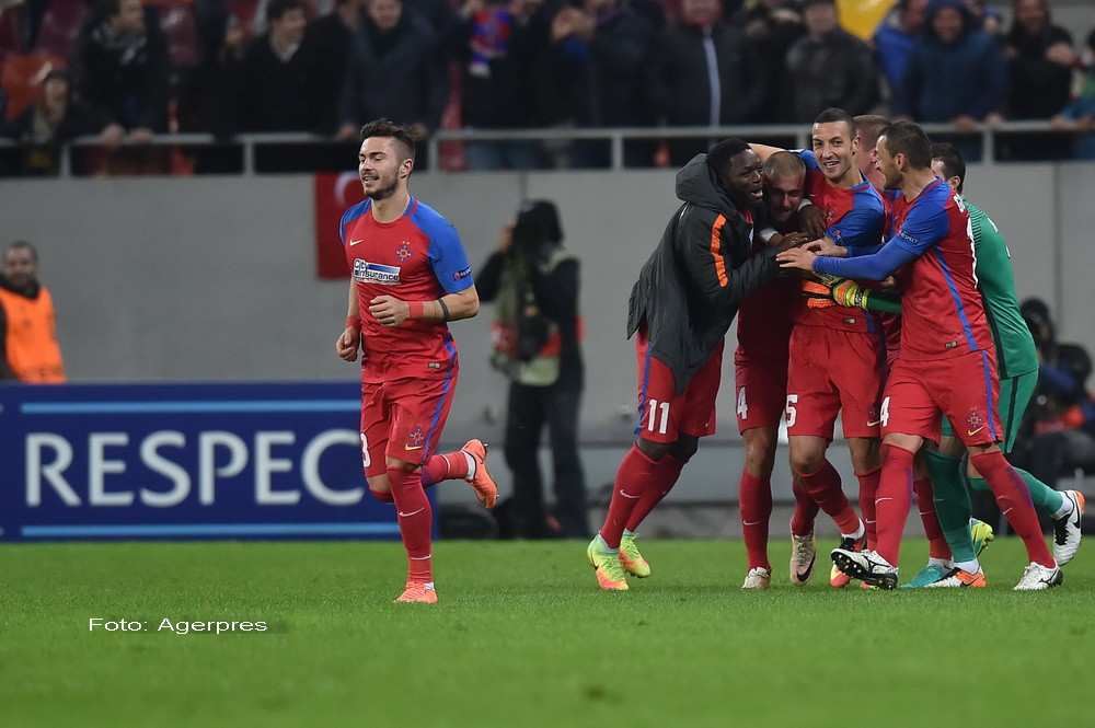 Steaua - Osmanlispor 2-1. Ros-albastrii au revenit senzational si raman in carti pentru primavara europeana