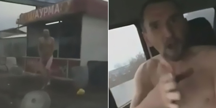 Un barbat complet dezbracat pe strada, in ger, cere ajutorul Politiei. Ce i-a facut femeia cu care s-a dus la hotel. VIDEO