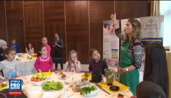 Un ambasador al celebrului Jamie Oliver a ajuns la Bistrita si ii invata pe copii cum sa manance sanatos