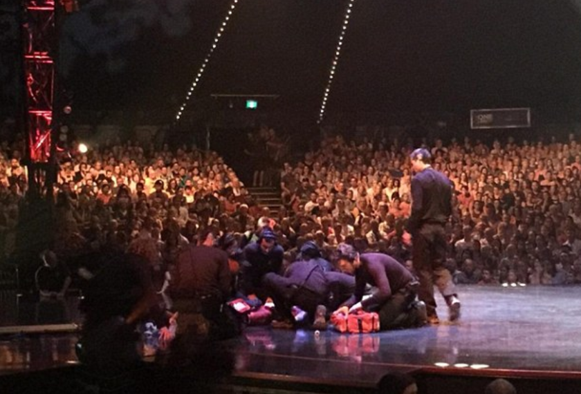 Accident in timpul unui show Cirque du Soleil. O fosta gimnasta s-a prabusit de la inaltime, sub ochii publicului