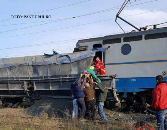 Accident feroviar grav, langa Targu Jiu. "E dezastru, asa ceva nu am vazut"