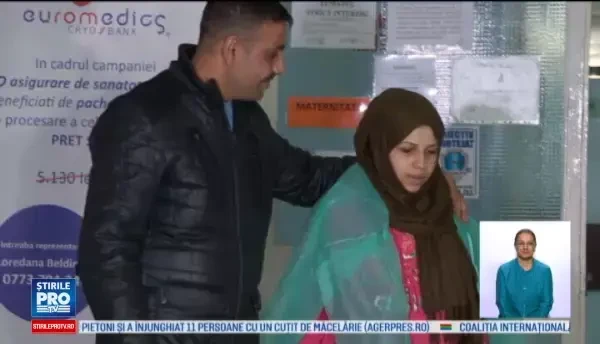 Familia de refugiati sirieni care vrea sa-si refaca viata in Romania. Cuplul a adus pe lume un baiat care va fi numit Andrei