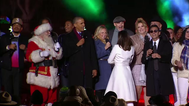 Barack Obama a inaugurat pentru ultima oara bradul de Craciun din Washington. Mesajul presedintelui SUA