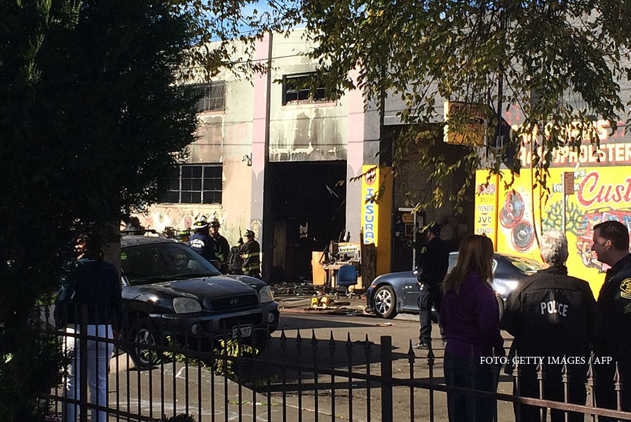 Incendiu intr-un club din California. Autoritatile au gasit 24 de cadavre, dupa ce au cercetat 20% din cladire