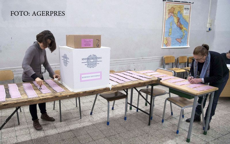 Zi decisiva pentru Italia. Prezenta de 55% la vot, cu 4 ore inainte de inchiderea urnelor, la referendumul crucial