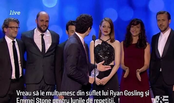 Trofeul pentru cel mai bun film al anului apartine peliculei "La-la land"