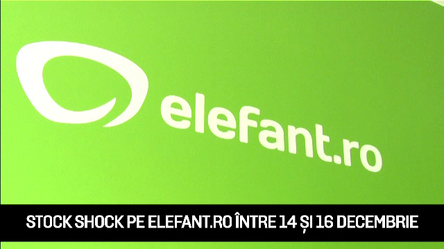 (P) Elefant.ro organizeaza Stock Shock intre 14 si 16 decembrie. Reducerile vor ajunge pana la 80%