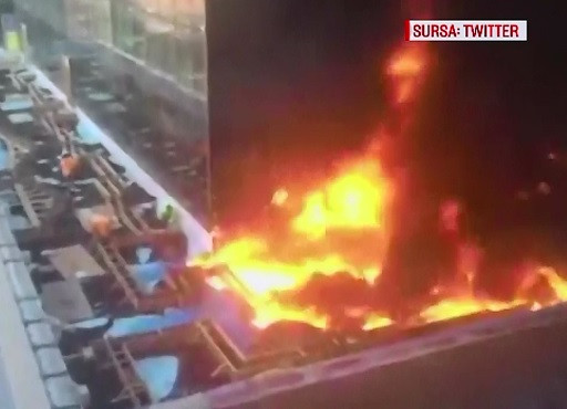 Panica in cartierul Manhattan din New York dupa ce un etaj al unui spital a fost cuprins de flacari