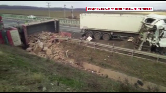 Un mort si trei raniti intr-un accident petrecut vineri pe Autostrada soarelui. Manevra interzisa facuta de soferul unui TIR